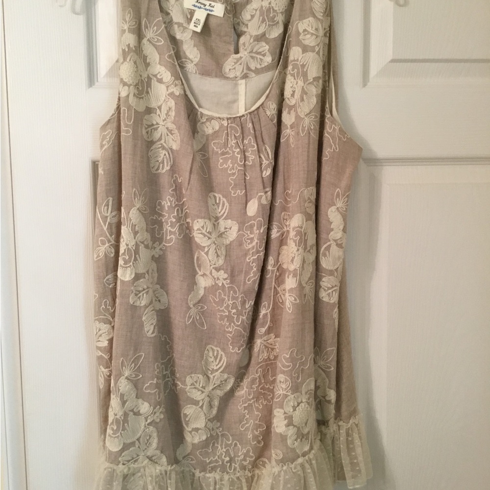 Krazy Kat Linen embroidered Floral Top